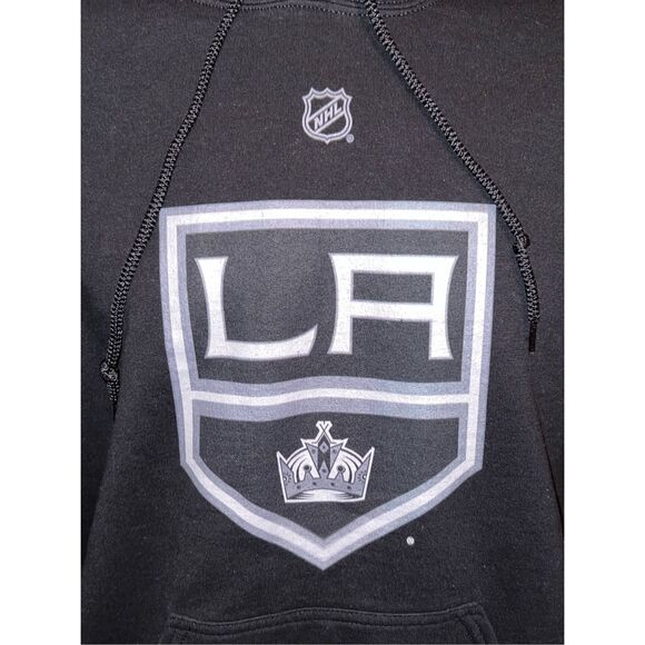 LA Kings Fanatics Branded Black Logo Pullover Hoodie Brown #23 Size Medium - Picture 5 of 6